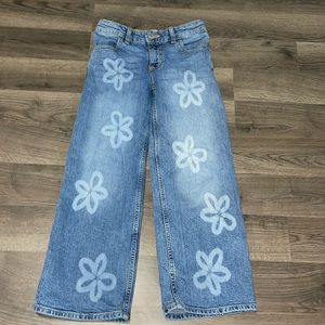 Little girl size 9/10 Abercrombie kids high rise wide leg jeans